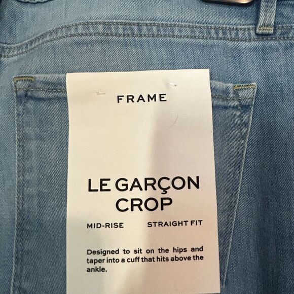 Frame Denim‎ Le Garcon crop Cebu raw hem denim blue jeans size 30 NEW - Picture 8 of 14